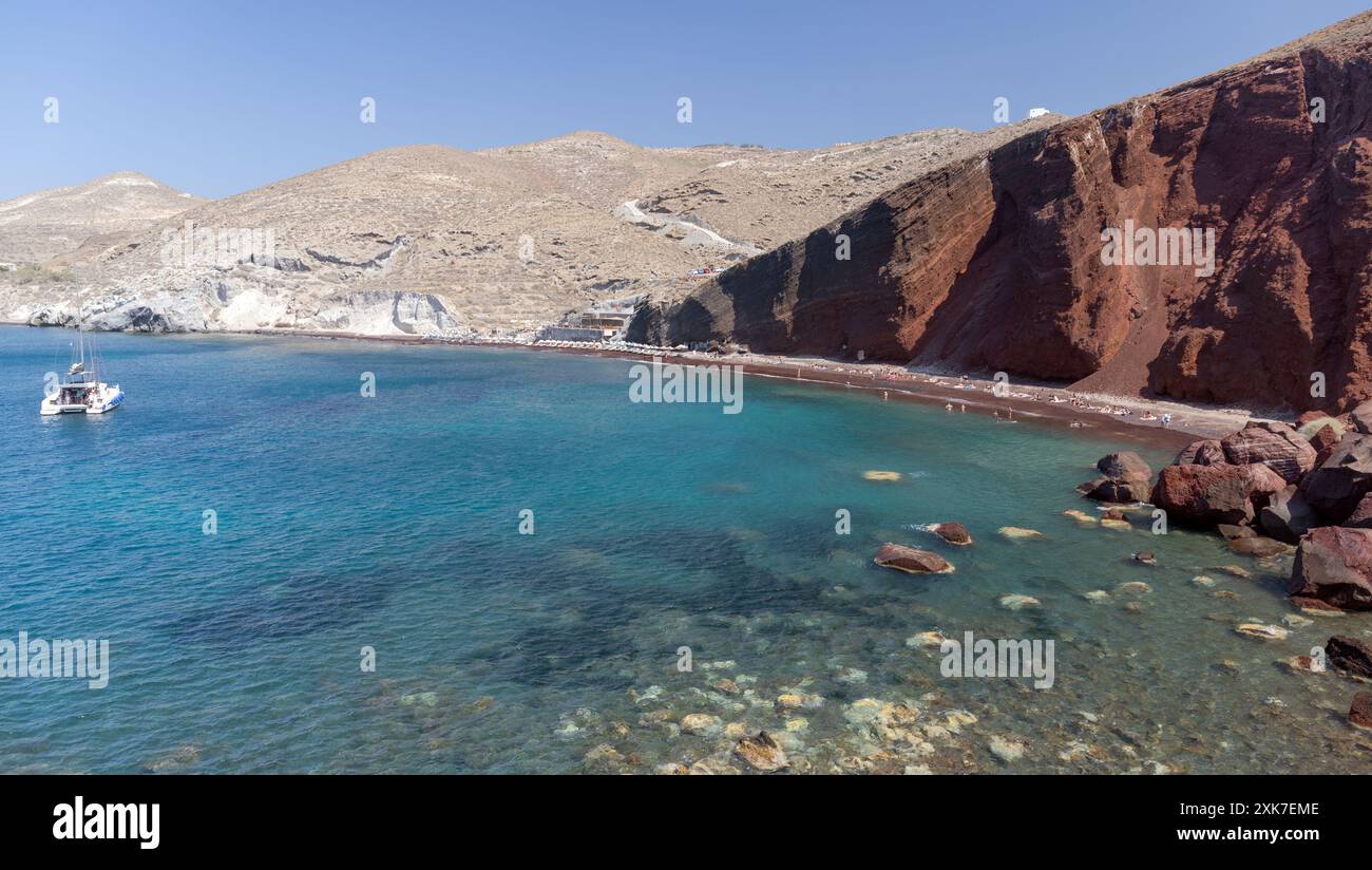 Der Rote Strand, Santorini Insel, Griechenland Stockfoto