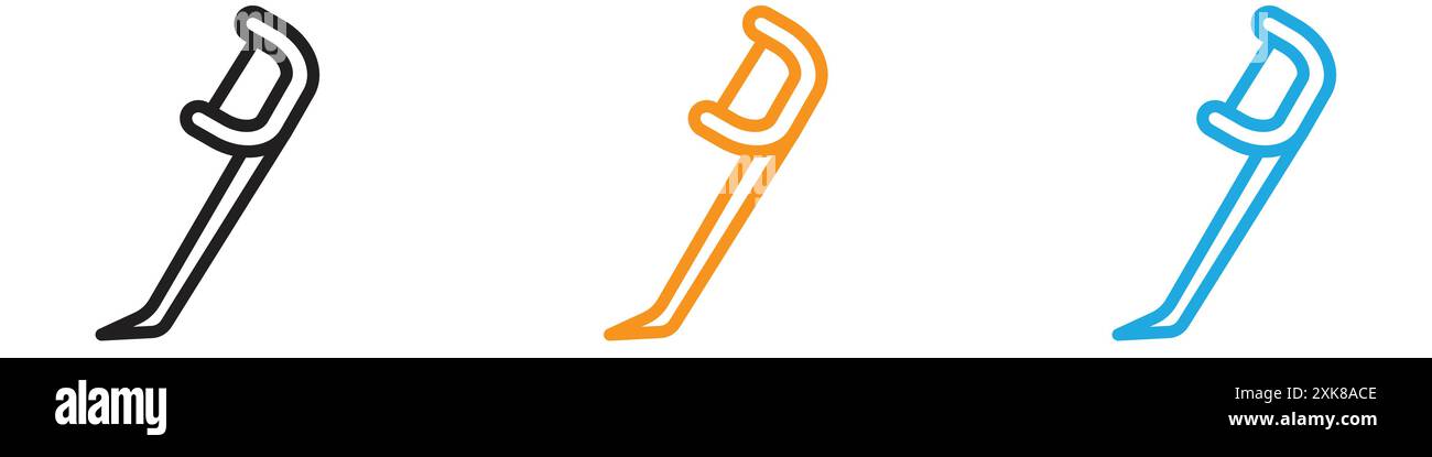 Dental Pick Icon Vektor Logo Set Sammlung oder Bündelpackung Gruppe Stock Vektor