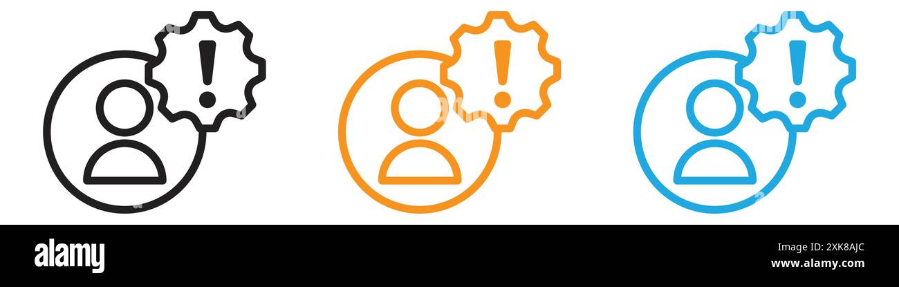 Falsche Kontensymbole Vektor-Logo-Set Sammlung oder Bündelpackung Stock Vektor