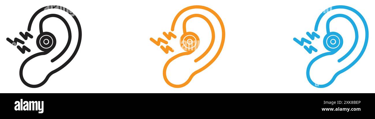 Otitis-Symbol Vektor-Logo-Set-Sammlung oder Bündelpackung Stock Vektor