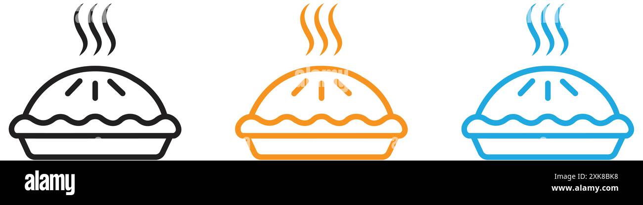 Tortensymbol Vektor-Logo Set Collection oder Bundle Pack Group Stock Vektor