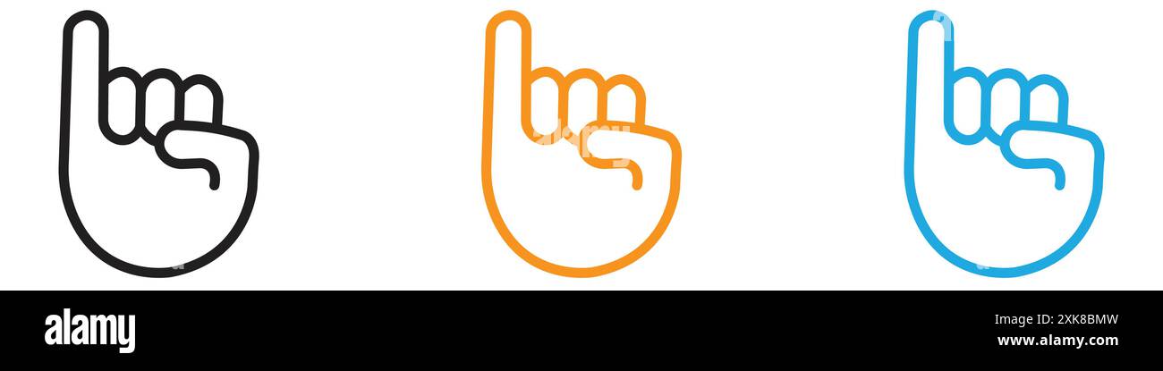 Pinky Finger Symbol Vektor-Logo Set Sammlung oder Bundle Pack Gruppe Stock Vektor