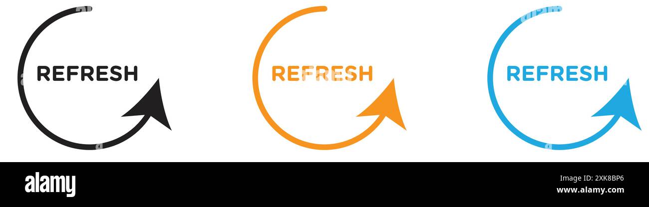 Symbol Vektor-Logo-Set-Sammlung oder Bundle Pack-Gruppe aktualisieren Stock Vektor