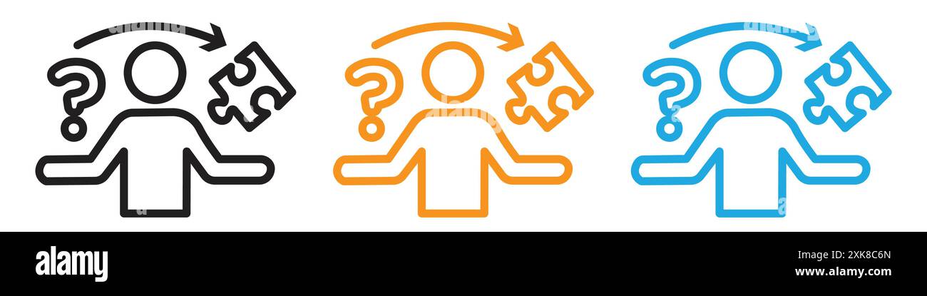 Lösung, Solve Symbol Vektor Logo Set Collection oder Bundle Pack Group Stock Vektor