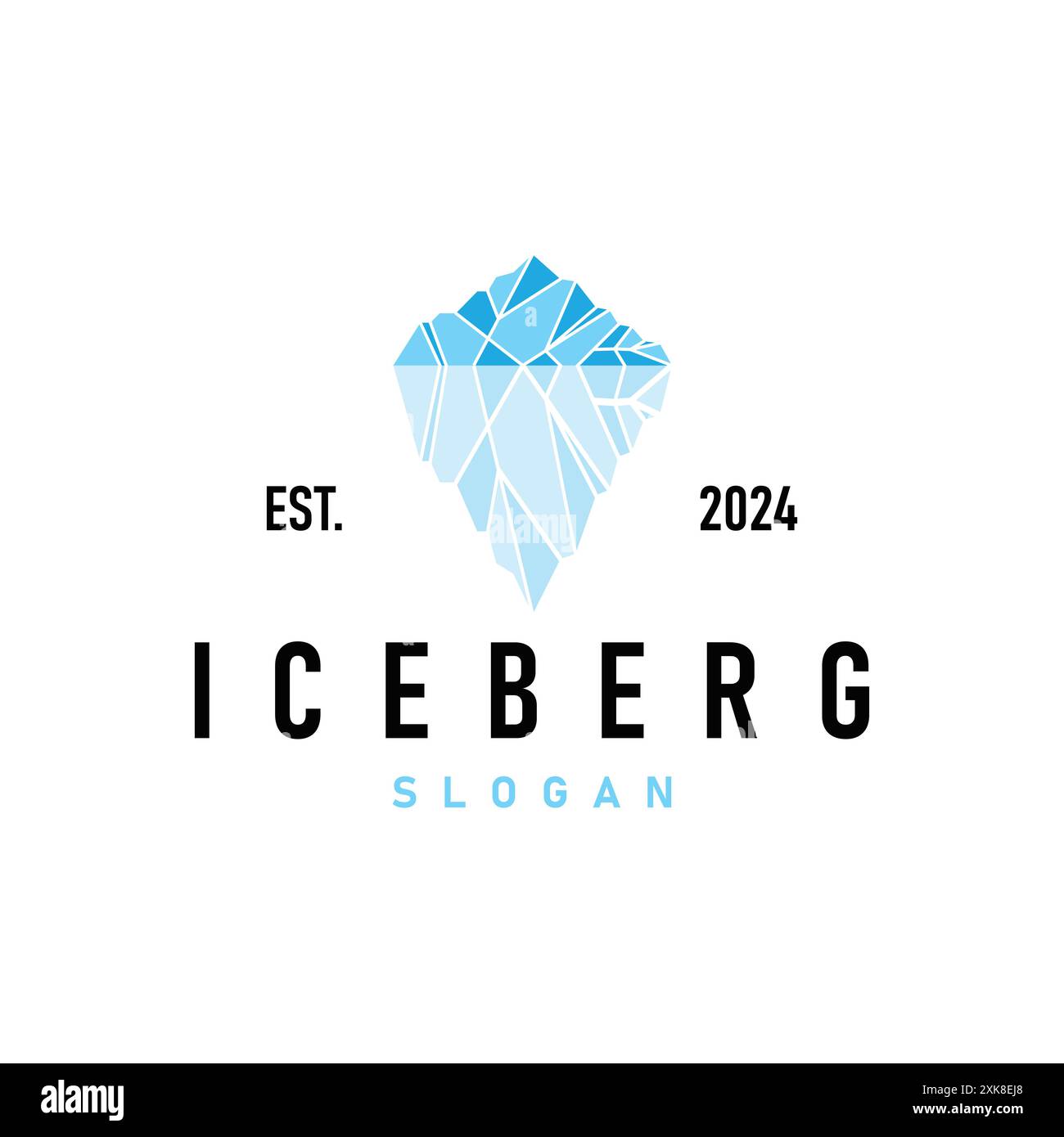 Antarktis Kalter Berg Eisberg Logo Design, Einfache Vektor Vorlage Symbol Illustration Stock Vektor