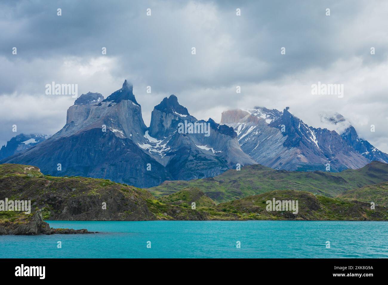 Lake Pehoe, Nationalpark Torres del Paine Stockfoto