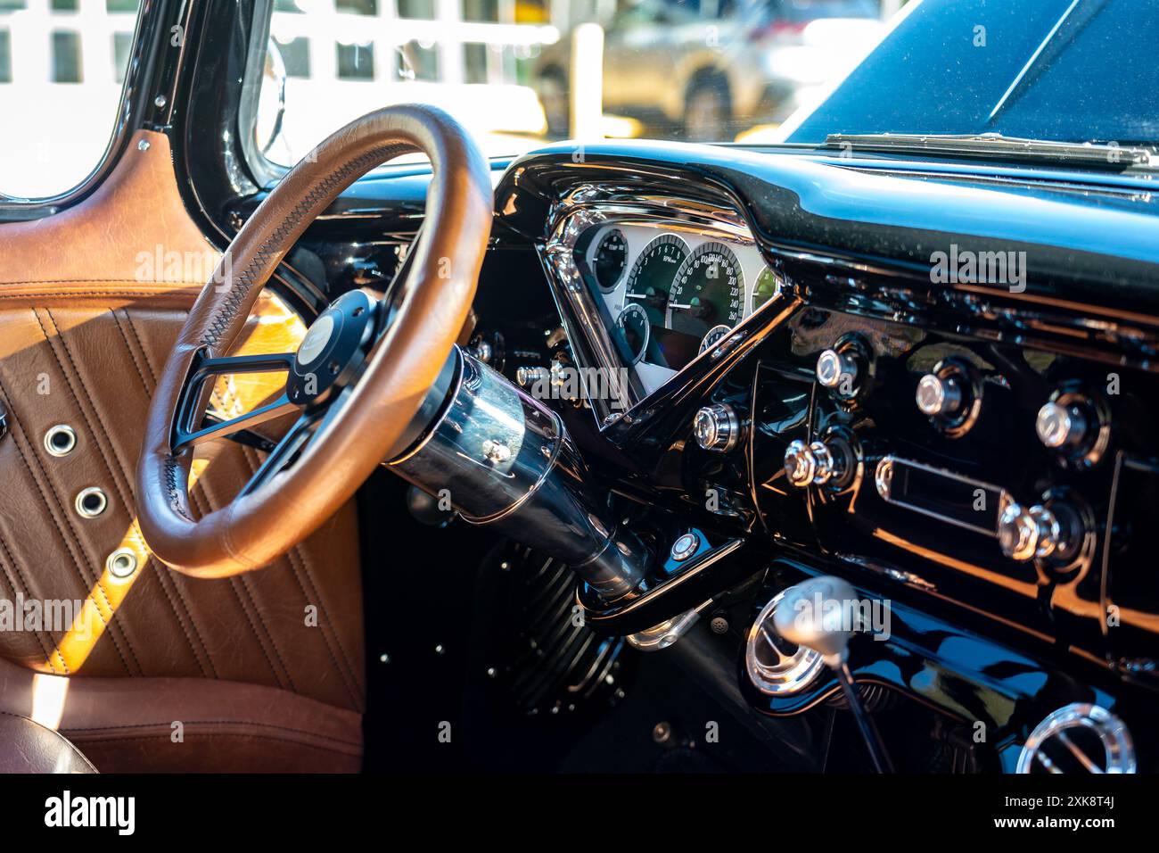 Gold Coast, QLD, Australien – klassisches amerikanisches Auto Stockfoto
