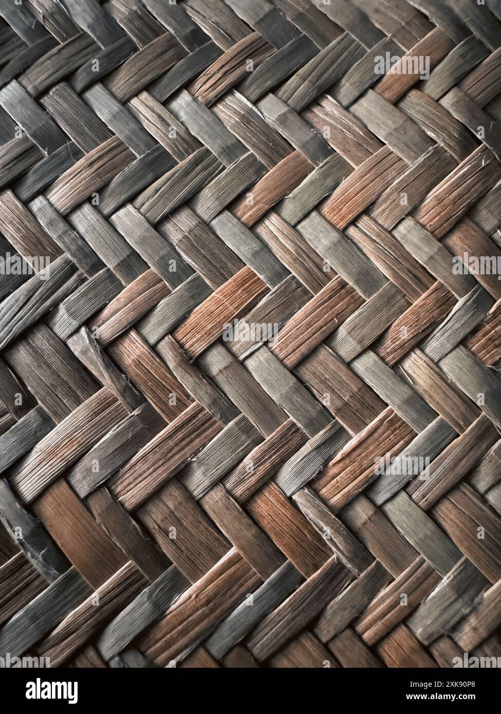 Rattanmatten-Texturen für Hintergründe und abstrakt. Stockfoto