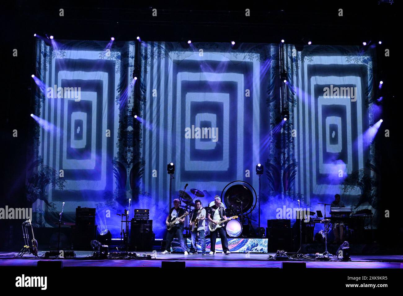 Nick Masons Saucerful of Secrets während der Set the Control Tour im Auditorium Parco della Musica Cavea am 21. Juli 2024 in Rom, Italien. Stockfoto