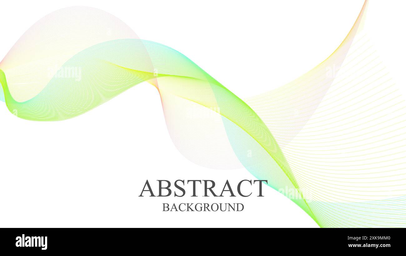 Grüner abstrakter Wellenhintergrund mit Natur-inspiriertem Design Stock Vektor