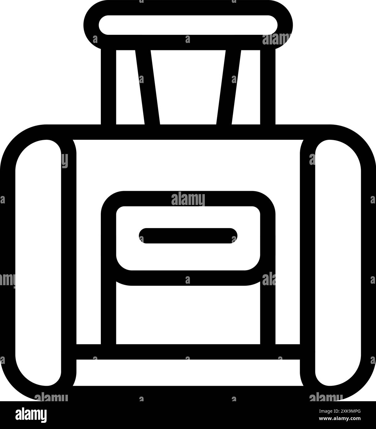 Einfache Reisetasche Symbol für Urlaub und Tourismus Stock Vektor