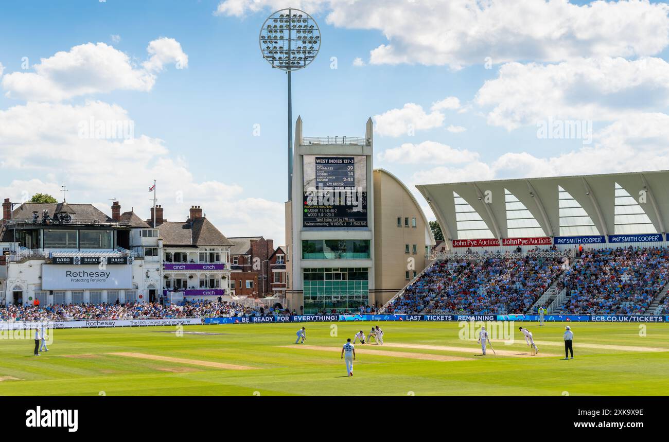 Allgemeine Szene auf der Trent Bridge am zweiten Tag des 2. Testspiels zwischen England und West Indies. Stockfoto