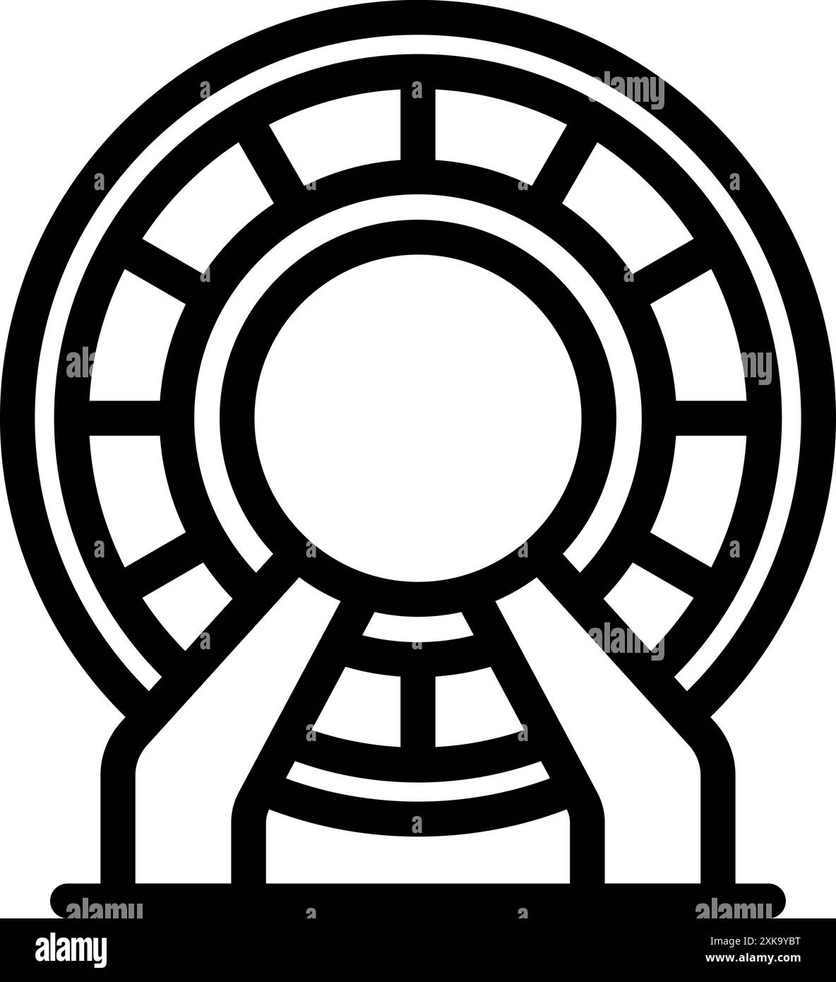 Magnetresonanztomographie-Scannermaschine in einer Arztpraxis Stock Vektor