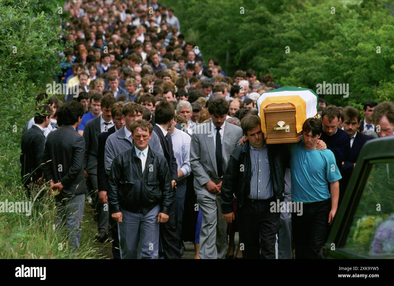 Ireland Funeral, Pomeroy, Nordirland, Vereinigtes Königreich. Stockfoto