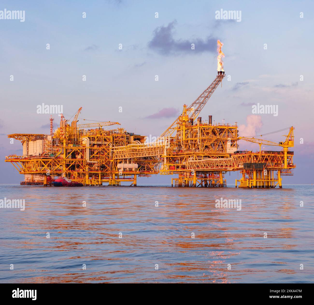 Ölförderung vor dem Golf von Mexiko Stockfoto