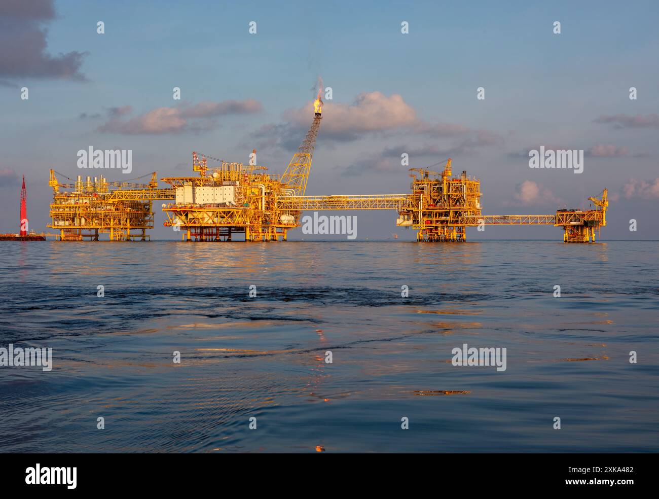 Ölförderung vor dem Golf von Mexiko Stockfoto