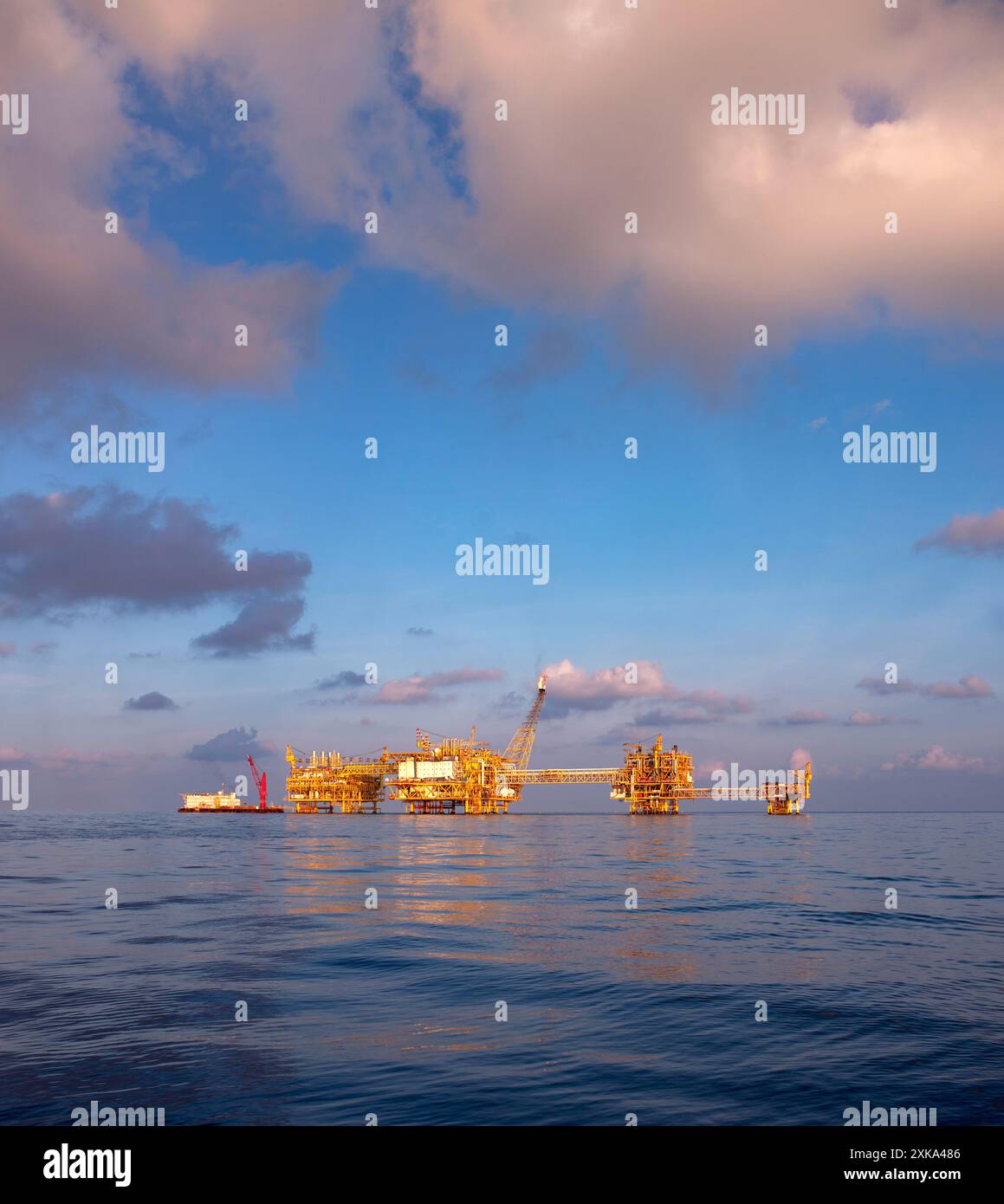 Ölförderung vor dem Golf von Mexiko Stockfoto