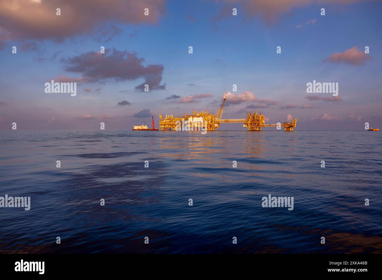 Ölförderung vor dem Golf von Mexiko Stockfoto