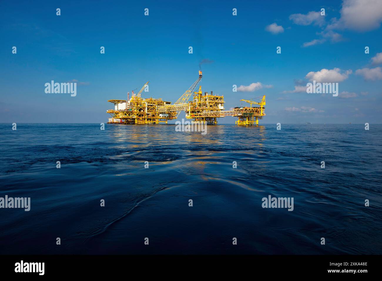 Ölförderung vor dem Golf von Mexiko Stockfoto
