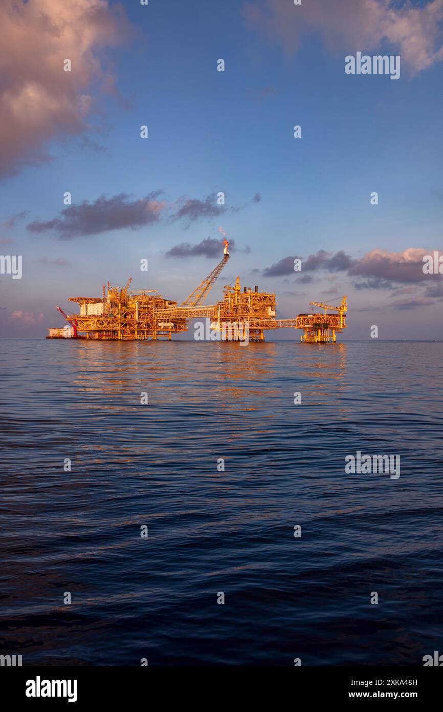 Ölförderung vor dem Golf von Mexiko Stockfoto