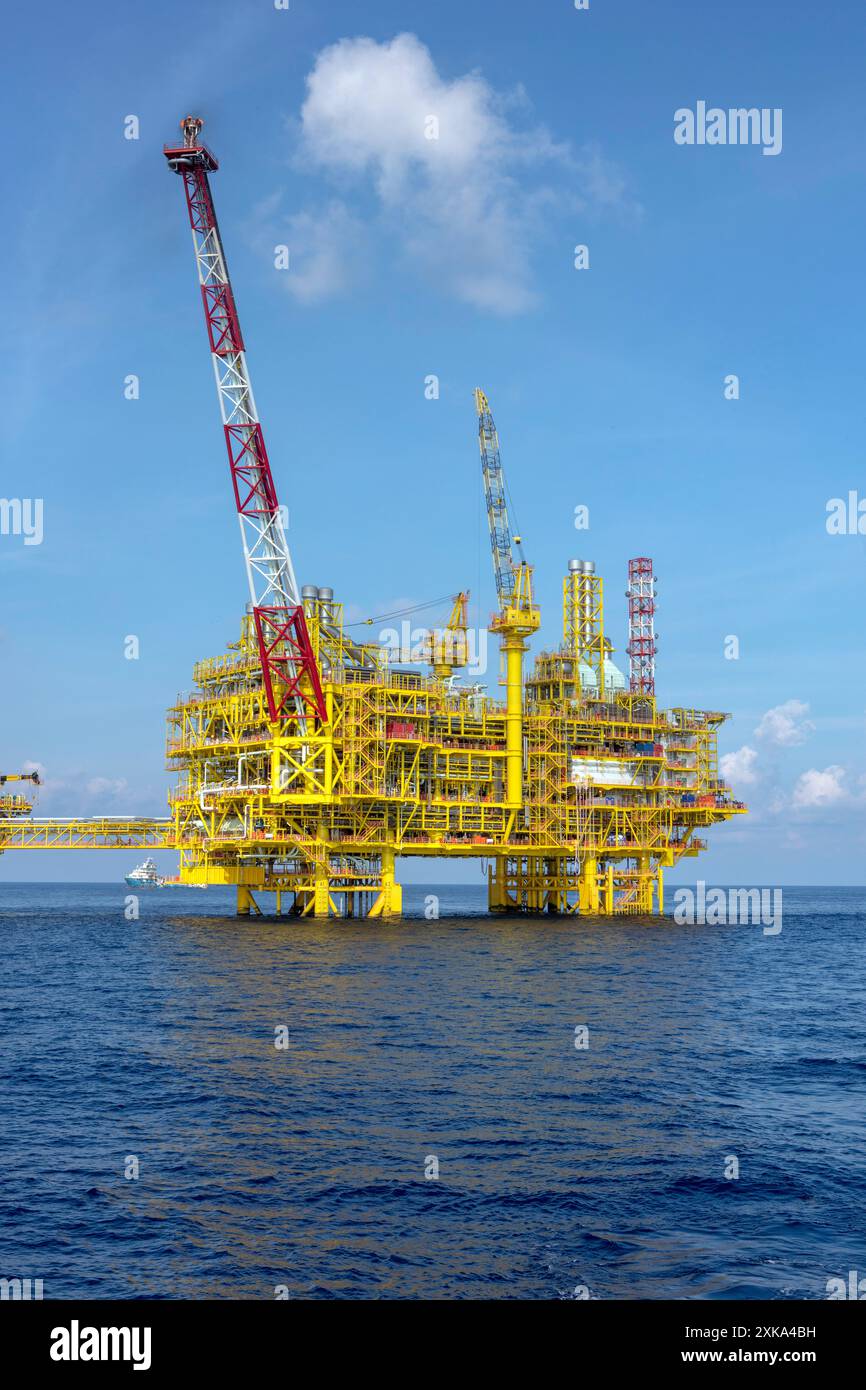 Ölförderung vor dem Golf von Mexiko Stockfoto