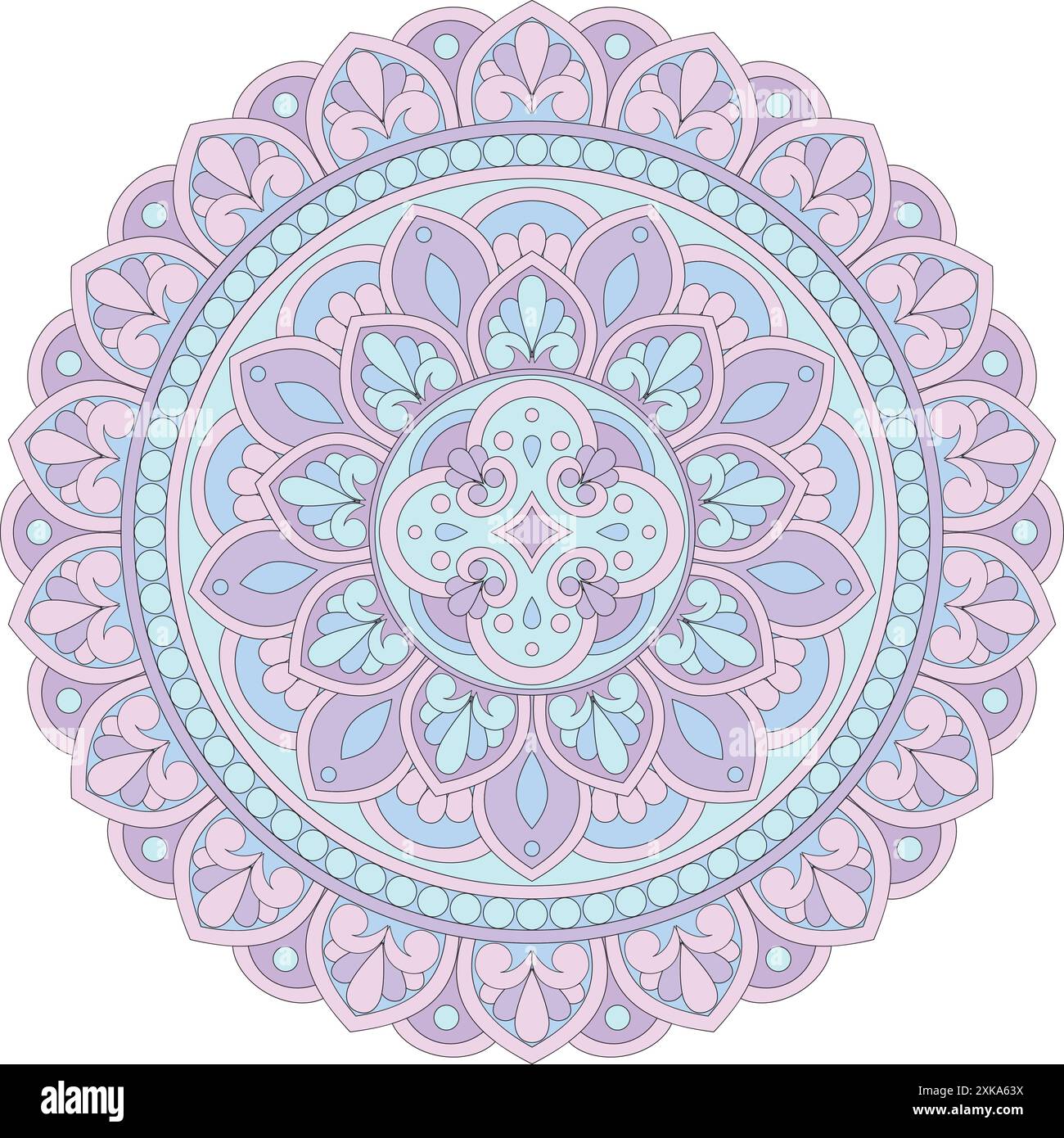 Dekoratives, Farbenfrohes Mandala-Design. Verzierung Vektor-Illustration. Stock Vektor