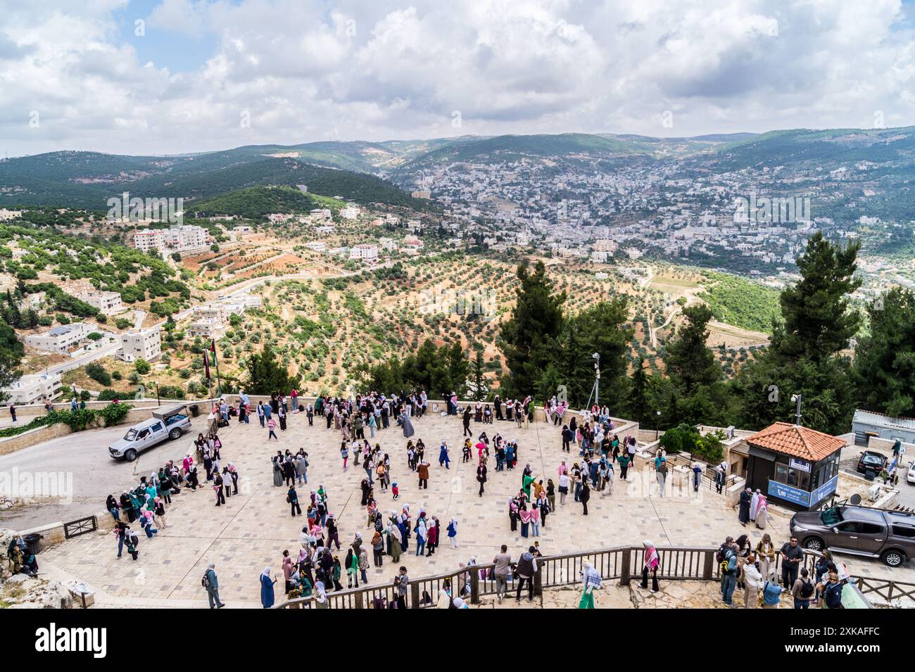 Schloss Ajloun, 12. Jahrhundert n. Chr. Ayyubidische Muslime, Jordanien Stockfoto