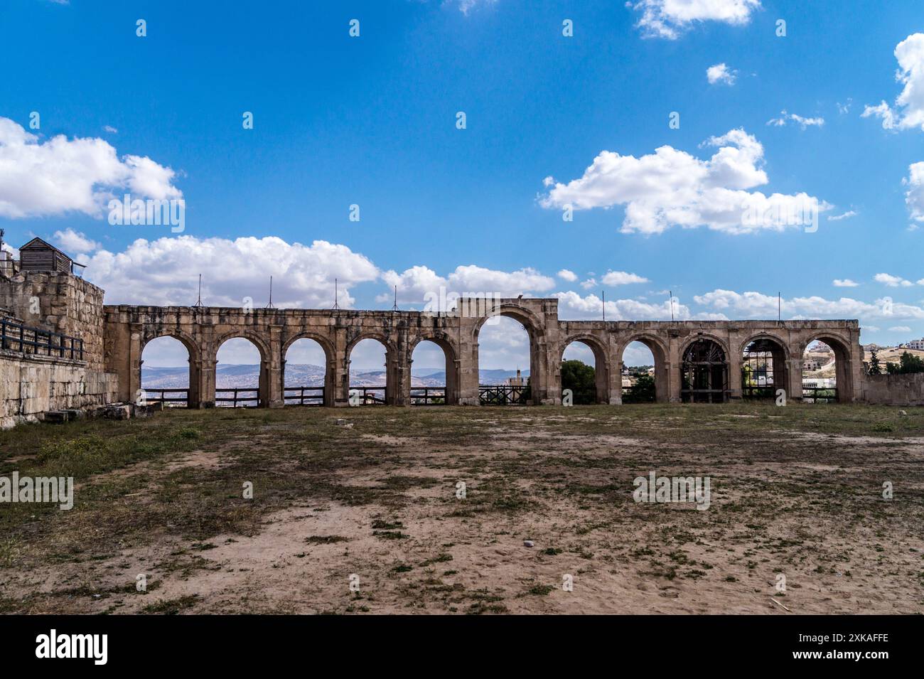 Hippodrom, Pferderennstadion, römische Stadt Jerash (Gerasa), Jordanien Stockfoto