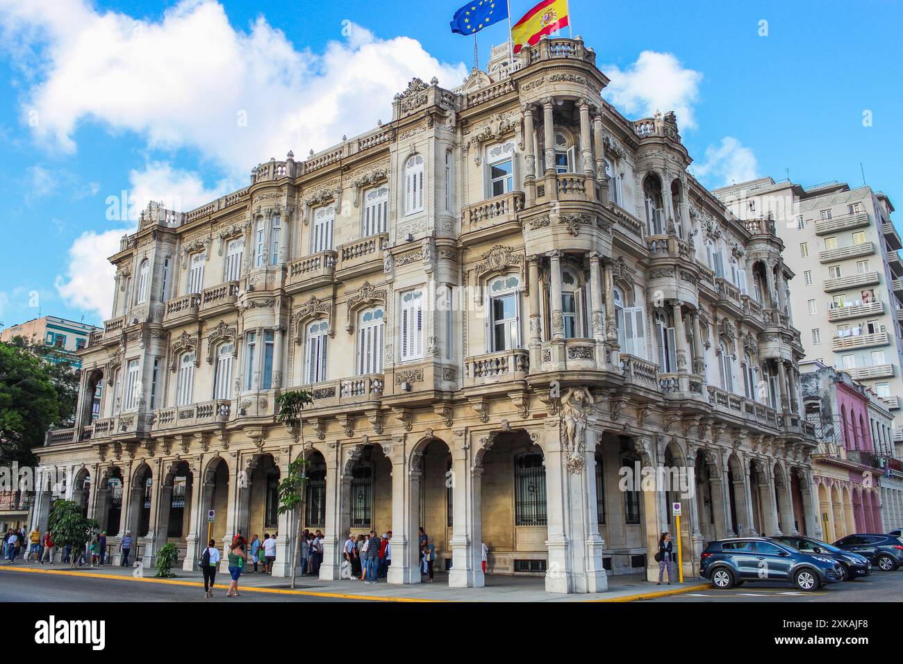 Die spanische Botschaft in Havanna, ein authentisches architektonisches Juwel Stockfoto