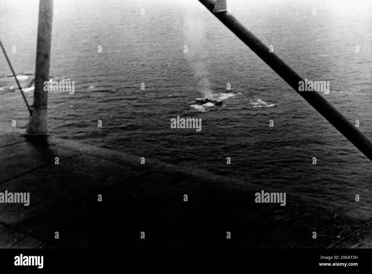 Brennendes russisches Schnellboot in der Ostsee. Foto: Wimmers. [Automatisierte Übersetzung] Stockfoto