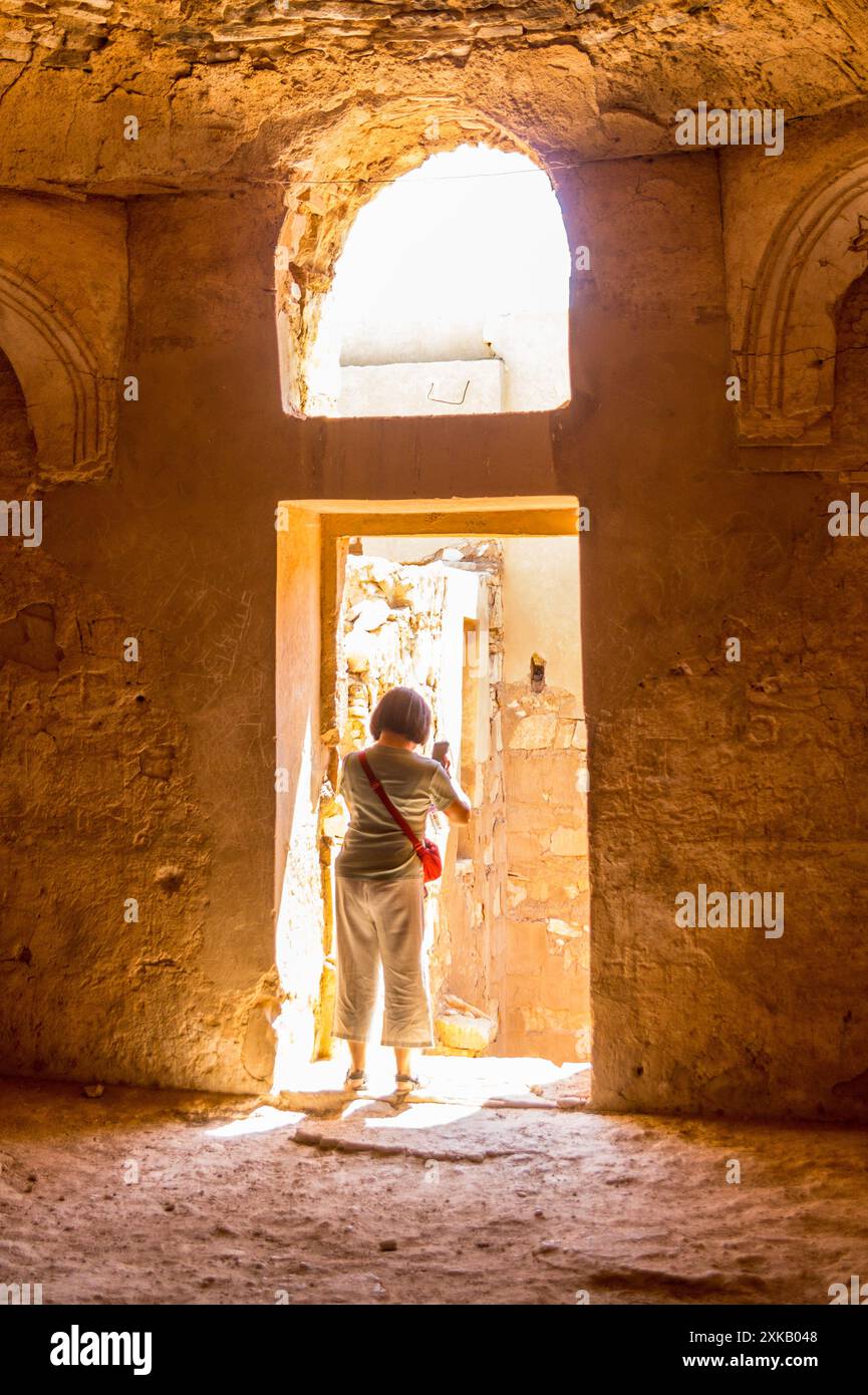 Qasr Al-Harranah, Umayyaden-Wüstenburg, vor 710 n. Chr., Al-Azraq Highway, Jordanien Stockfoto