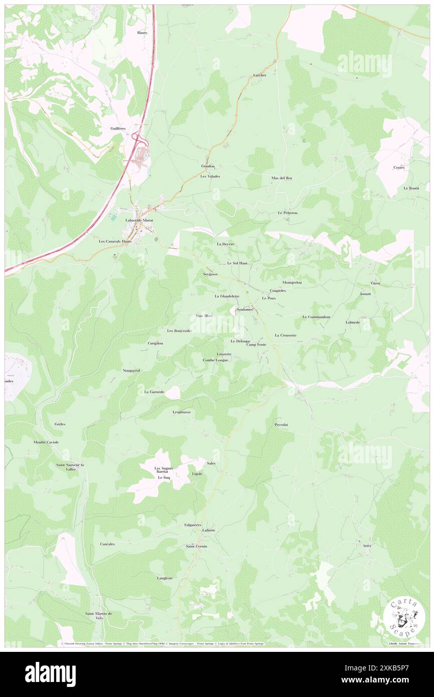 Soulomes, LOT, FR, Frankreich, Occitanie, n 44 37' 58'', N 1 35' 38'', Karte, Cartascapes Map, veröffentlicht 2024. Erkunden Sie Cartascapes, eine Karte, die die vielfältigen Landschaften, Kulturen und Ökosysteme der Erde enthüllt. Reisen Sie durch Zeit und Raum und entdecken Sie die Verflechtungen der Vergangenheit, Gegenwart und Zukunft unseres Planeten. Stockfoto