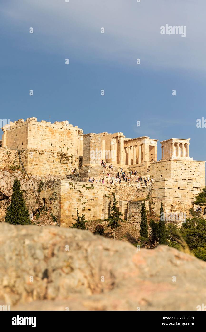 Blick auf die Akropolis von Athen, Athen, Griechenland - Juni 2024 © Giorgia de Dato Stockfoto