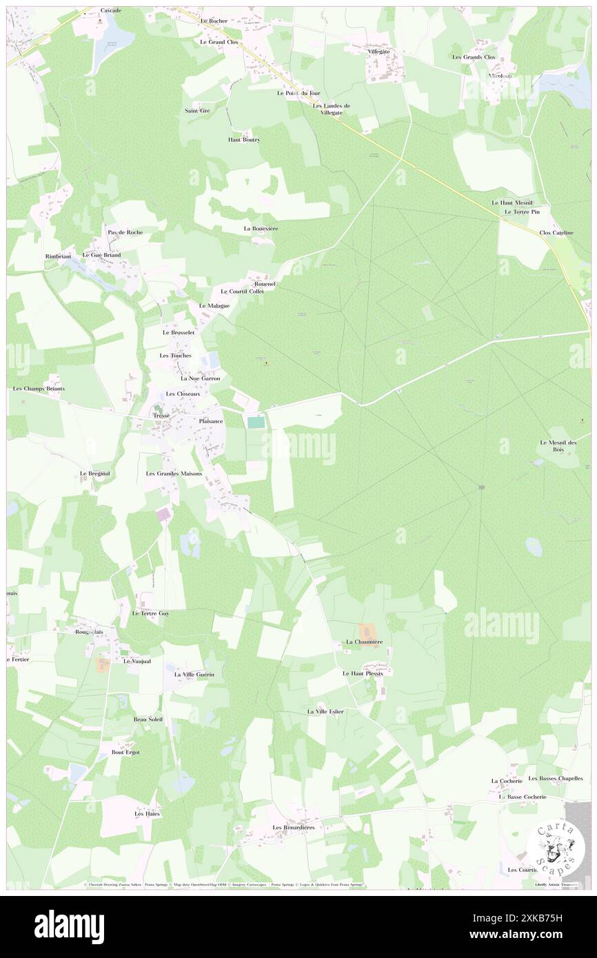 Tresse, Ille-et-Vilaine, FR, Frankreich, Bretagne, n 48 28' 51''', S 1 53' 6'', Karte, Cartascapes Map, veröffentlicht 2024. Erkunden Sie Cartascapes, eine Karte, die die vielfältigen Landschaften, Kulturen und Ökosysteme der Erde enthüllt. Reisen Sie durch Zeit und Raum und entdecken Sie die Verflechtungen der Vergangenheit, Gegenwart und Zukunft unseres Planeten. Stockfoto