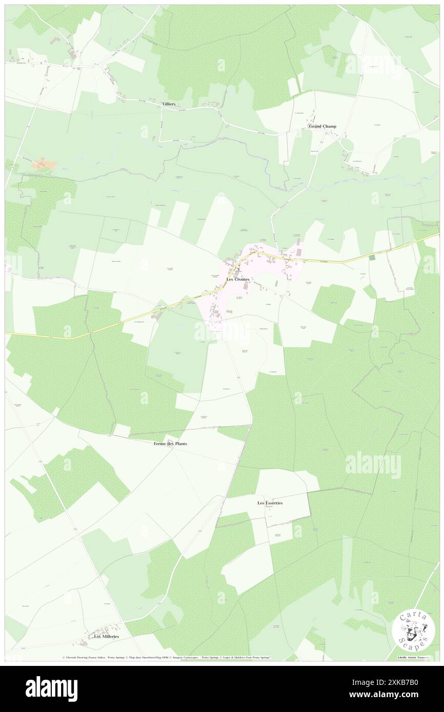 Les Croutes, Aube, FR, Frankreich, Grand Est, n 47 59' 49''', N 3 51' 51'', Karte, Cartascapes Map, veröffentlicht 2024. Erkunden Sie Cartascapes, eine Karte, die die vielfältigen Landschaften, Kulturen und Ökosysteme der Erde enthüllt. Reisen Sie durch Zeit und Raum und entdecken Sie die Verflechtungen der Vergangenheit, Gegenwart und Zukunft unseres Planeten. Stockfoto