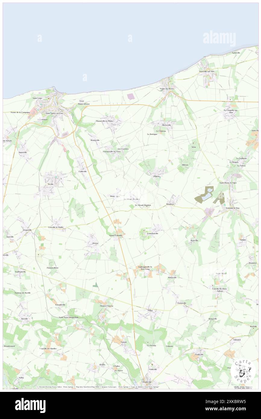 Le Mesnil-Durdent, seine-Maritime, FR, Frankreich, Normandie, n 49 48' 59''', N 0 46' 20'', Karte, Cartascapes Map, veröffentlicht 2024. Erkunden Sie Cartascapes, eine Karte, die die vielfältigen Landschaften, Kulturen und Ökosysteme der Erde enthüllt. Reisen Sie durch Zeit und Raum und entdecken Sie die Verflechtungen der Vergangenheit, Gegenwart und Zukunft unseres Planeten. Stockfoto