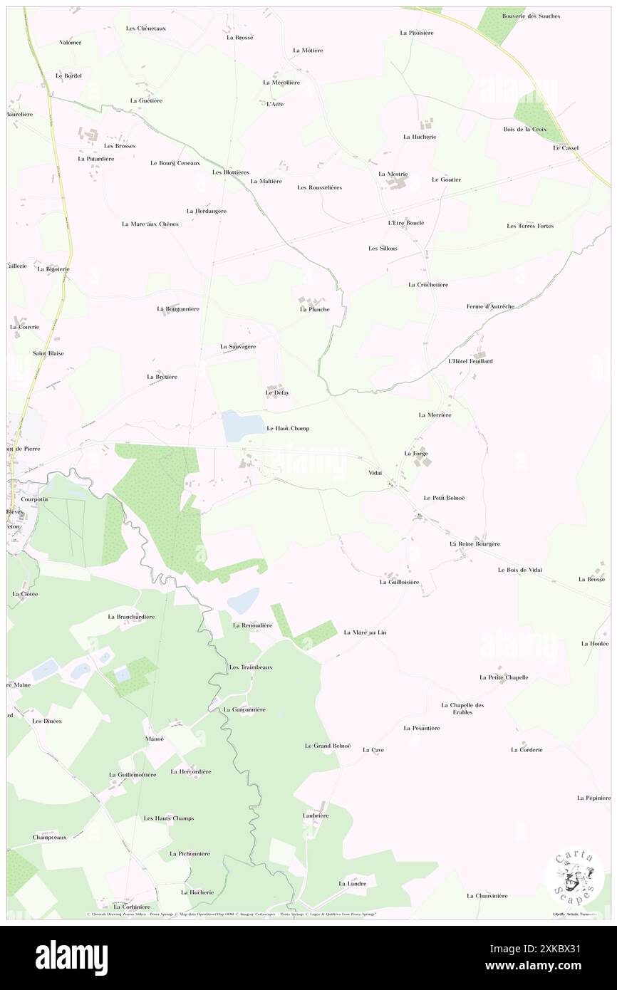 Vidai, Orne, FR, Frankreich, Normandie, n 48 27' 32'', N 0 22' 45'', Karte, Cartascapes Map, veröffentlicht 2024. Erkunden Sie Cartascapes, eine Karte, die die vielfältigen Landschaften, Kulturen und Ökosysteme der Erde enthüllt. Reisen Sie durch Zeit und Raum und entdecken Sie die Verflechtungen der Vergangenheit, Gegenwart und Zukunft unseres Planeten. Stockfoto