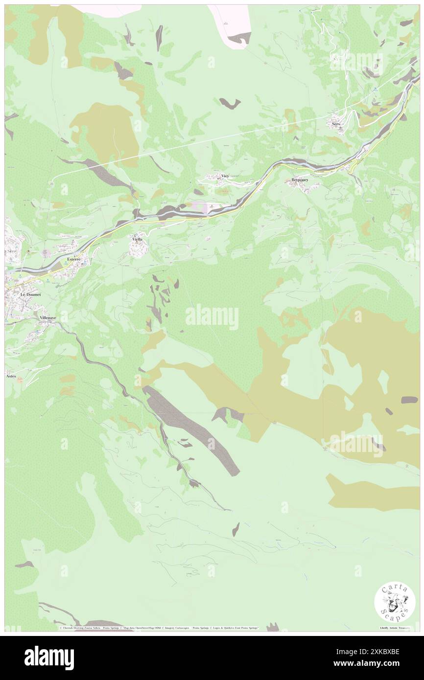 Viella, Gers, FR, Frankreich, Occitanie, n 43 35' 54'', S 0 8' 24'', Karte, Cartascapes Map, veröffentlicht 2024. Erkunden Sie Cartascapes, eine Karte, die die vielfältigen Landschaften, Kulturen und Ökosysteme der Erde enthüllt. Reisen Sie durch Zeit und Raum und entdecken Sie die Verflechtungen der Vergangenheit, Gegenwart und Zukunft unseres Planeten. Stockfoto