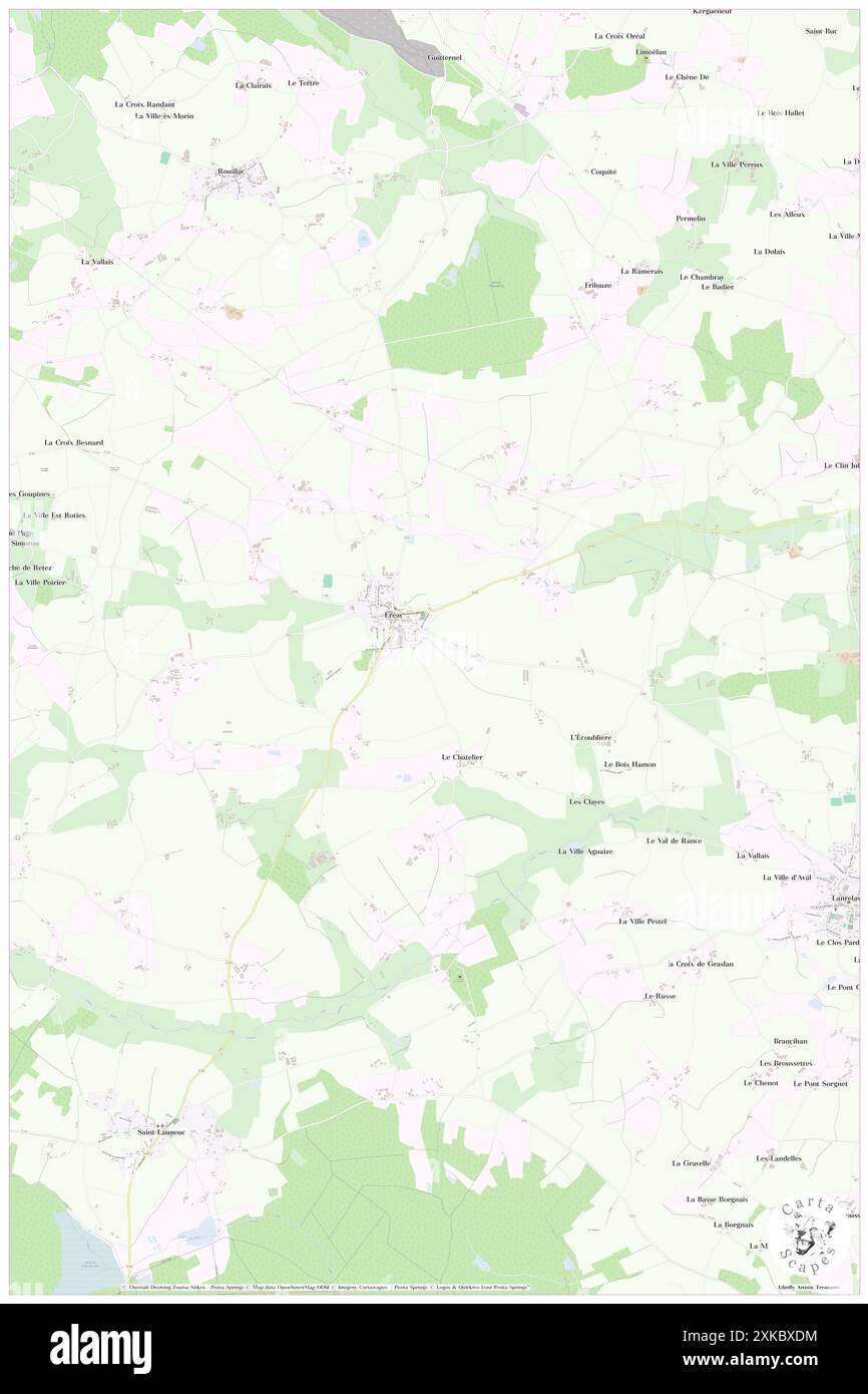 Ereac, Côtes-d'Armor, FR, Frankreich, Bretagne, n 48 16' 26'', S 2 20' 51'', Karte, Cartascapes Map, veröffentlicht 2024. Erkunden Sie Cartascapes, eine Karte, die die vielfältigen Landschaften, Kulturen und Ökosysteme der Erde enthüllt. Reisen Sie durch Zeit und Raum und entdecken Sie die Verflechtungen der Vergangenheit, Gegenwart und Zukunft unseres Planeten. Stockfoto