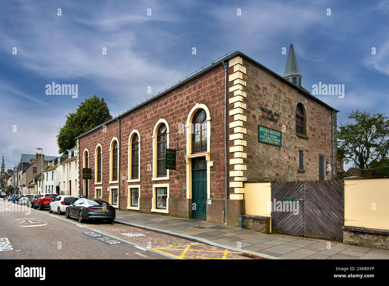 Inverness Scotland Church Street Leakeys aus rotem Stein Second Hand Buchladen Stockfoto