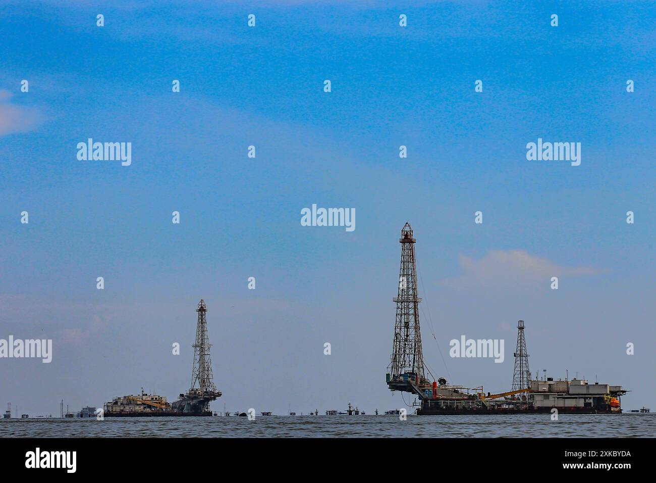 Lagunillas, Zulia, Venezuela. 24.05.2018.Daily Life nahe Lake Maracaibo, Sitz der Ölförderung im Bundesstaat Zulia. Foto. Jose Isaac Bula Urrutia Stockfoto