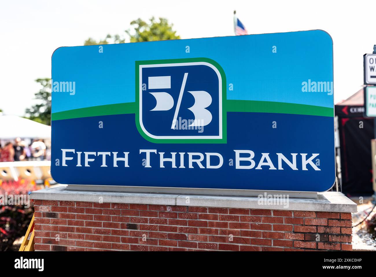Fifth Third Bank unterzeichnet Nahaufnahme in Chesterton Indiana USA Stockfoto Fifth Third Bank unterzeichnet Nahaufnahme in Chesterton Indiana USA Stockfoto