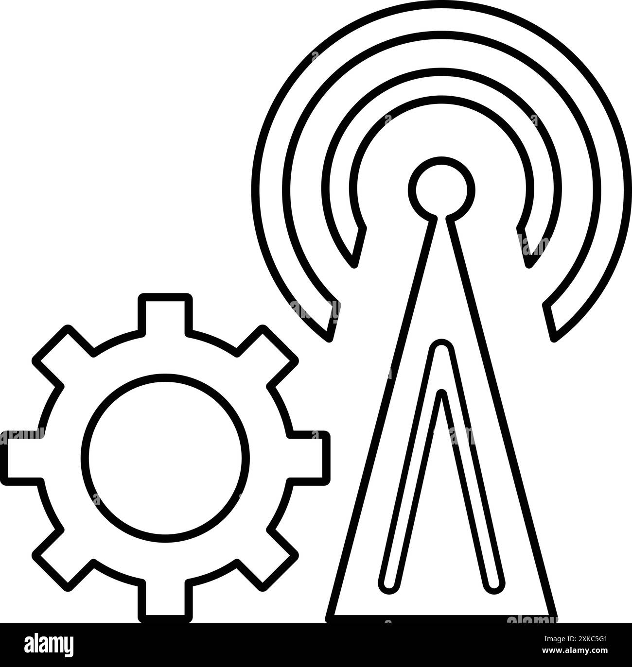 Symbol Für Telekommunikationsbranche. Vollständig editierbare Vektor-EPS für gedruckte Materialien und Infografiken, Web- oder andere Konstruktionsprojekte. Stock Vektor