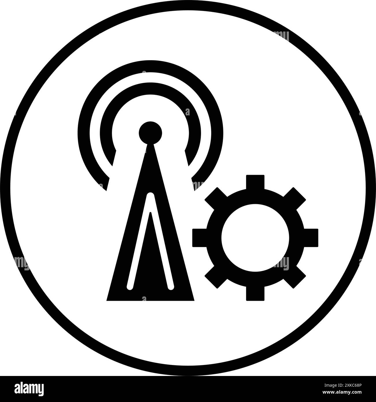 Symbol Für Telekommunikationsbranche. Vollständig editierbare Vektor-EPS für gedruckte Materialien und Infografiken, Web- oder andere Konstruktionsprojekte. Stock Vektor