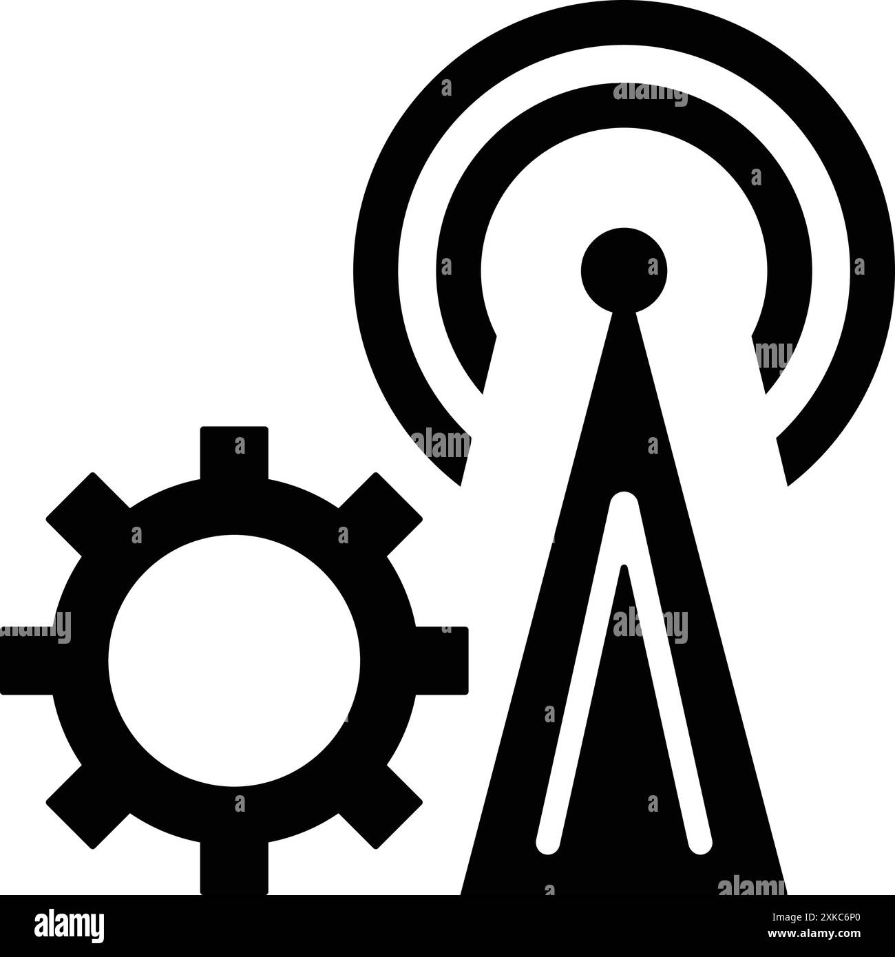 Symbol Für Telekommunikationsbranche. Vollständig editierbare Vektor-EPS für gedruckte Materialien und Infografiken, Web- oder andere Konstruktionsprojekte. Stock Vektor