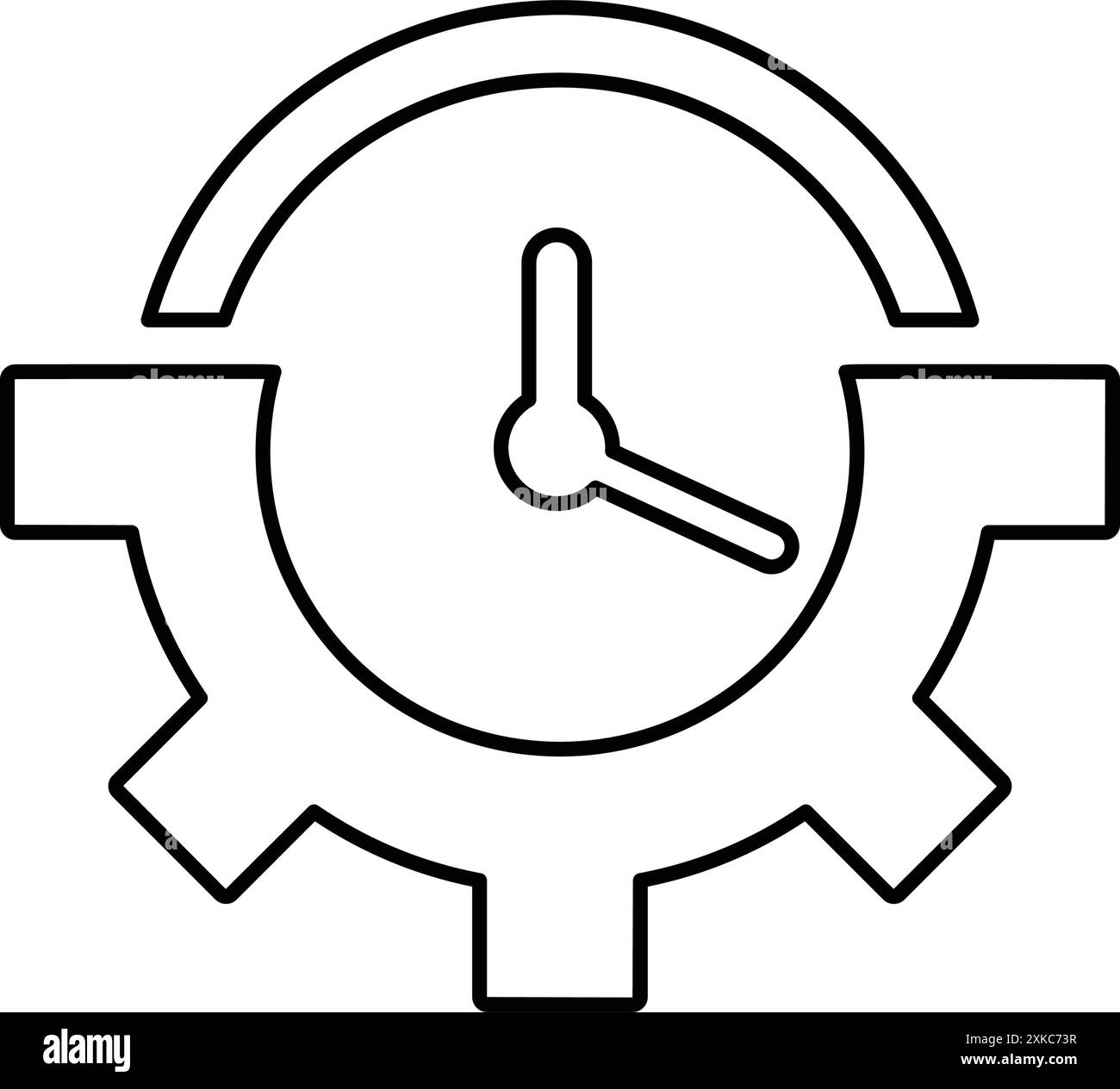 Symbol Zeitverwaltung. Flache Vektor-EPS für Infografiken, Webdesign, Präsentationen und gedruckte Materialien. Stock Vektor