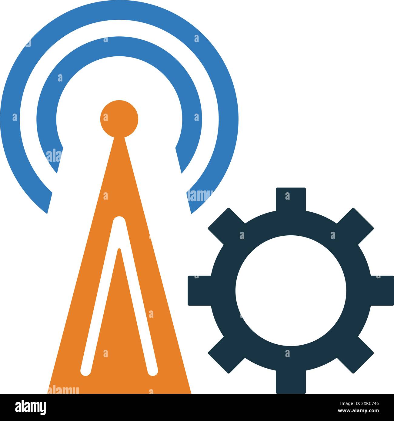 Symbol Für Telekommunikationsbranche. Vollständig editierbare Vektor-EPS für gedruckte Materialien und Infografiken, Web- oder andere Konstruktionsprojekte. Stock Vektor