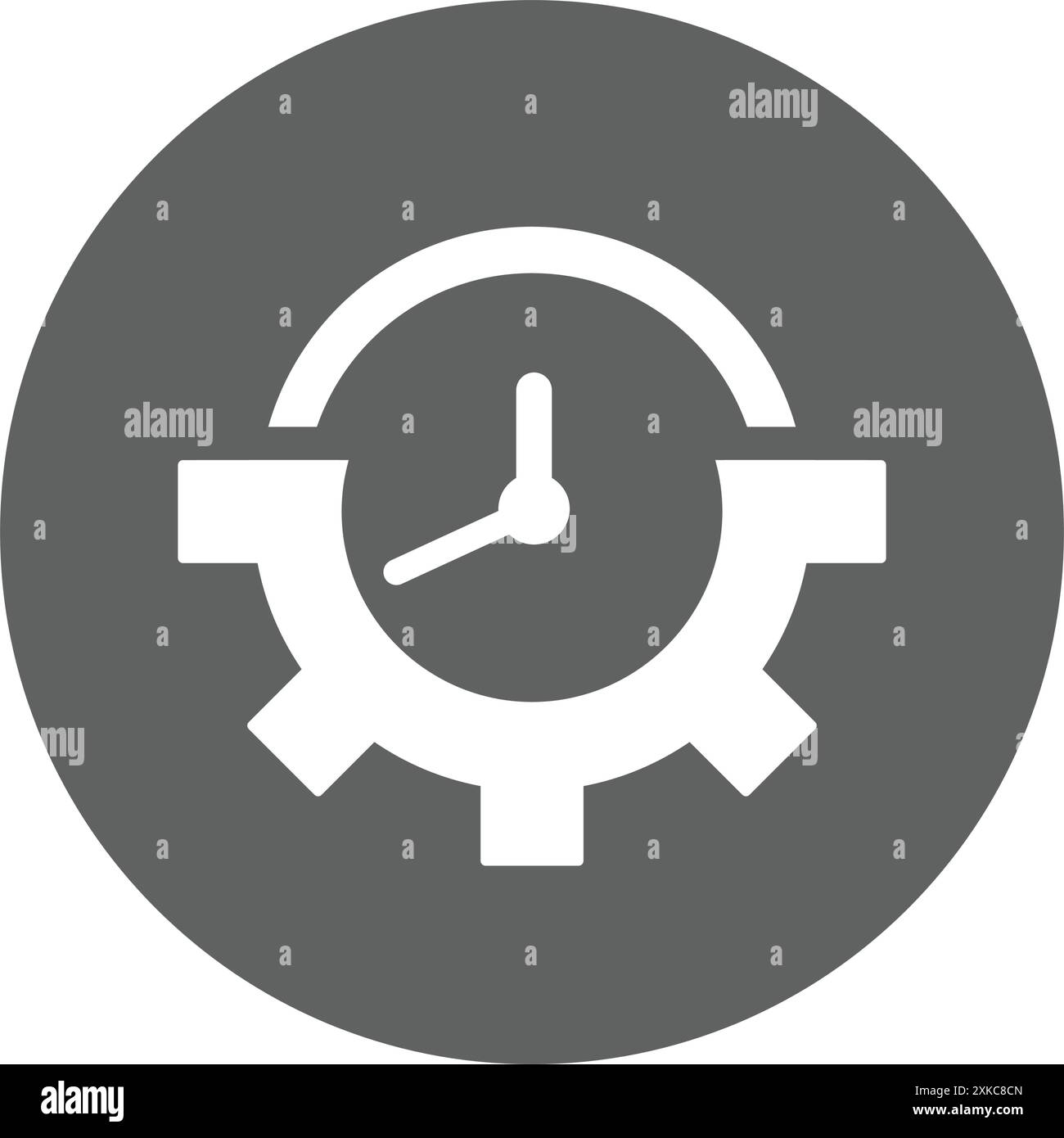 Symbol Zeitverwaltung. Flache Vektor-EPS für Infografiken, Webdesign, Präsentationen und gedruckte Materialien. Stock Vektor