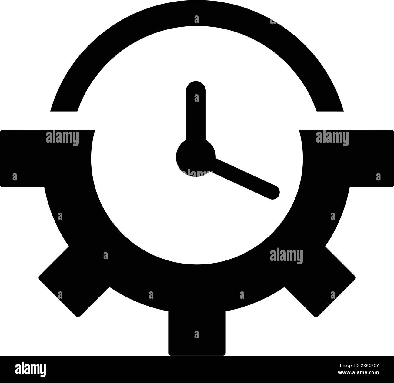 Symbol Zeitverwaltung. Flache Vektor-EPS für Infografiken, Webdesign, Präsentationen und gedruckte Materialien. Stock Vektor