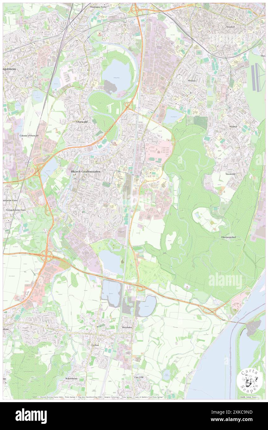 Illkirch-Graffenstaden, Bas-Rhin, FR, Frankreich, Grand Est, n 48 31' 28''', N 7 42' 51'', Karte, Cartascapes Map, veröffentlicht 2024. Erkunden Sie Cartascapes, eine Karte, die die vielfältigen Landschaften, Kulturen und Ökosysteme der Erde enthüllt. Reisen Sie durch Zeit und Raum und entdecken Sie die Verflechtungen der Vergangenheit, Gegenwart und Zukunft unseres Planeten. Stockfoto